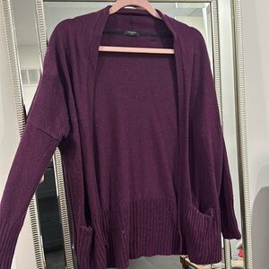 Medium Talula Aritzia Dark Purple Cardigan Angora Cashmere
